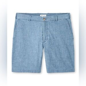 Peter Millar Chambray Indigo Shorts Size 44R NWOT